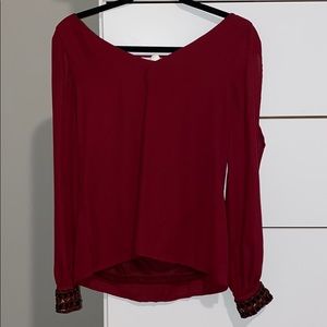 Maroon blouse from Francescas